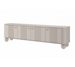 Szafka RTV Vesper 4D 187 cm - kaszmir / złote uchwyty / nogi kule