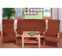 Přehoz na sedací soupravu Micro 3+1+1 hnědá