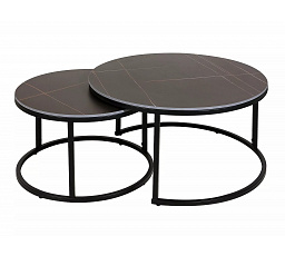 FERRANTE D konferencia asztal, fekete márvány hatás/fekete matt