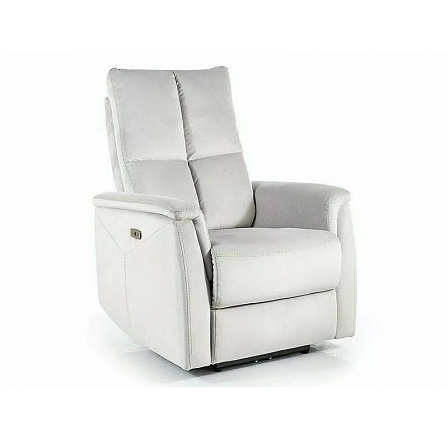 Állítható NEPTUN VELVET fotel, Világosszürke Bluvel 03