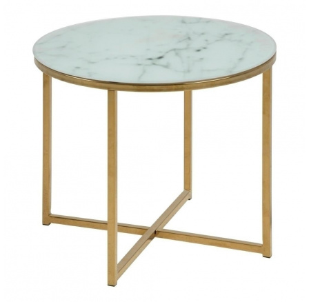 Alisma kerek asztal 50 Fehér / arany