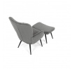 Relaxační křeslo, šedá, manšestrová látka, AK-L7285 GREY6