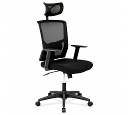 Kancelářská židle, houpací mechanismus, černá síťovina, KA-B1013 BK