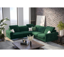 NAROŻNIK ROZKŁADANY MALIBU MAX 250x250 - lewa , Odcienie zieleni