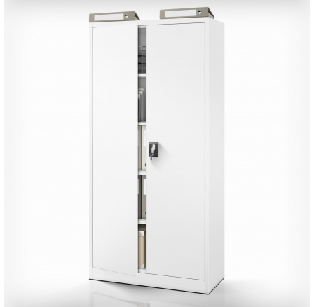 JAN fém irodai iratszekrény, 900 x 1850 x 400 mm szürke