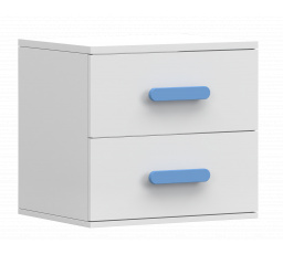 SMYK I - 22 éjjeliszekrény - Fehér Matt/Kék