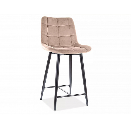 CHIC H-2 bárszék, bézs Bluvel 28/fekete matt