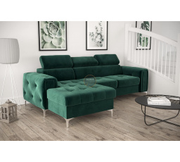 NAROŻNIK ORION MINI Z FUNKCJĄ SPANIA 255x165 CM - Odcienie zieleni , lewa