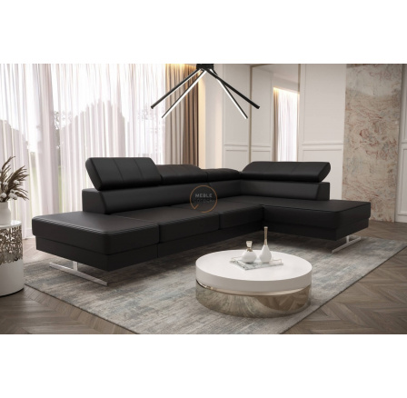 NAROŻNIK EMPORIO MINI 300x180 - prawa , Eko Skóra Czarna