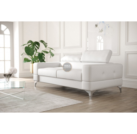 SOFA TOSCANIA II 180 CM - Biała eko skóra