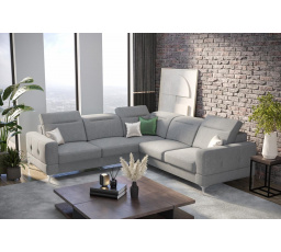 NAROŻNIK ROZKŁADANY MALIBU MAX 250x250 - prawa , Odcienie szarości