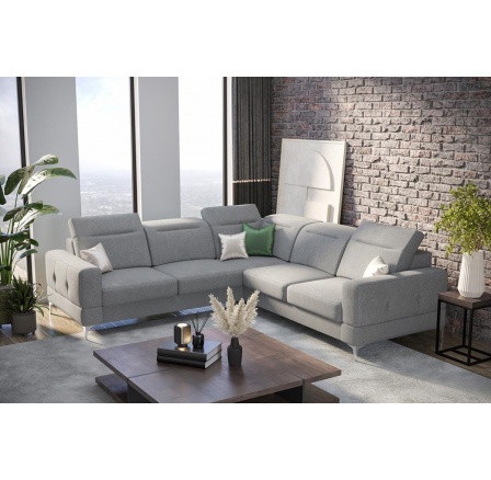 NAROŻNIK ROZKŁADANY MALIBU MAX 250x250 - prawa , Odcienie szarości