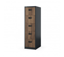 Fém iratszekrény SARA V5, 460 x 1630 x 620 mm, Eco Design: antracit/dió