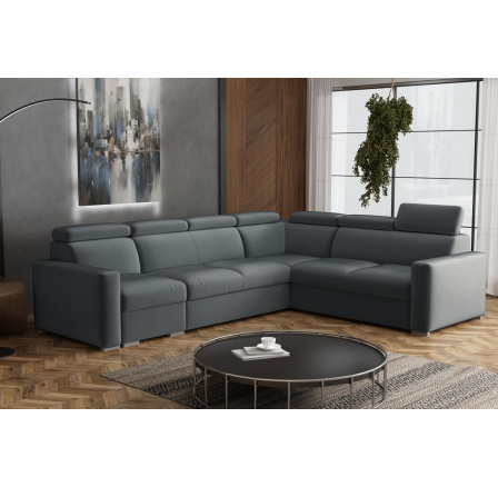 Sedací souprava Petrit V pravá Paros tmavě šedá