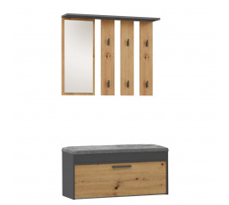 Předsíňová sestava Pargas antracit/dub artisan