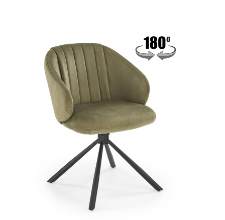Forgó étkezőszék K533, Olíva/Fekete