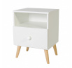 Éjjeliszekrény fiókkal LOGAN White