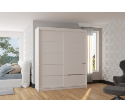 Tolóajtós szekrény SPECTRA 180 Fehér+Fehér