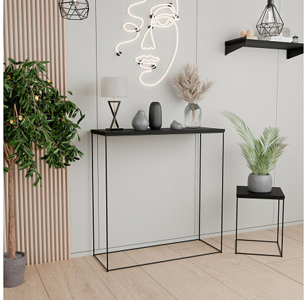 Konsola Lumia II 80x30x80- w różnych kolorach - Czarny MiniPearl , Czarny Mat Konsola Lumia II 80x30x80- w różnych kolorach - Czarny MiniPearl , Czarny Mat