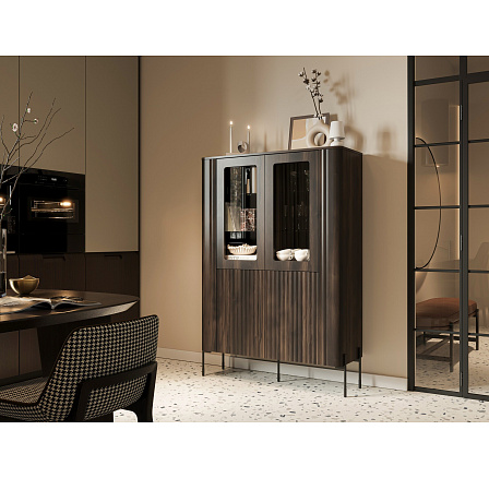 VERA 110 vitrin, barokk ristretto tölgy VERA 110 vitrin, barokk ristretto tölgy