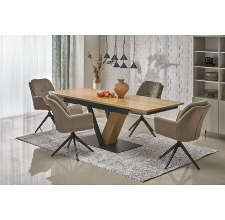 Étkezőasztal FANIS, természetes / fekete