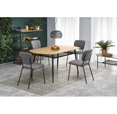 JACKSON étkezőasztal, Arany tölgy/Fekete