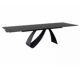 DIUNA CERAMIC étkezőasztal, Sahara Noir fekete matt/Fekete matt