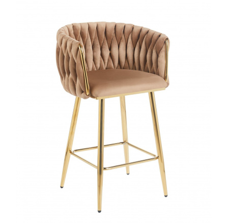 H7-FX (G) bárszék, cappuccino / arany