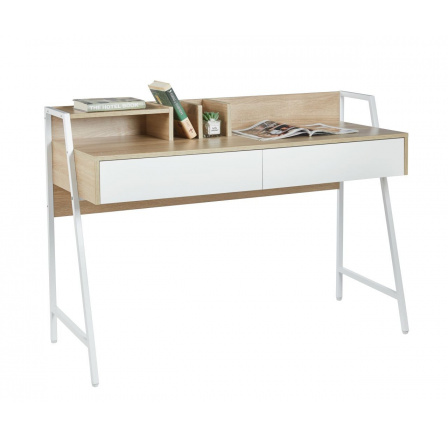 Íróasztal tölgy sonoma/fehér B15-FXJG