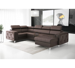 NAROŻNIK ORION MAX III Z FUNKCJĄ SPANIA 165x320x185 CM SKÓRA NATURALNA - Skóry naturalne - Wybierz swój kolor , Strona lewa