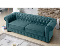 SOFA DWUOSOBOWA MANCHESTER II 188 CM - Sofa z funkcją spania , Odcienie turkusu