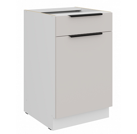 Dolní skříňka COMBO - 50 D 1F 1S BB, Bílá/Kašmír