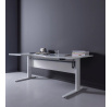 Psací stůl OFFICE, 474/448 Bílá/Silver grey