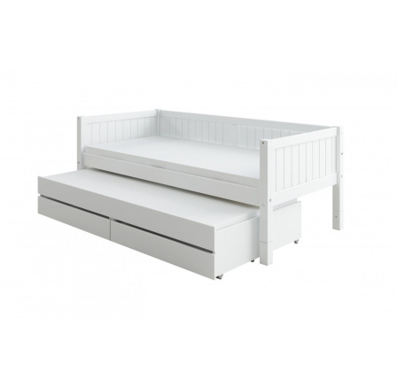 Postel s přistýlkou a úložným prostorem Romantic 447 bílá