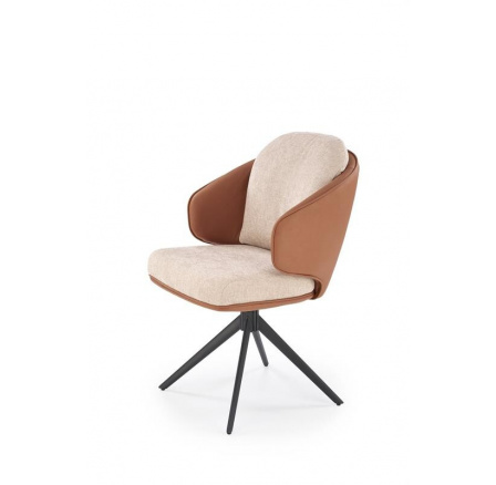 Forgó étkezőszék K554, Barna/Bézs/Fekete