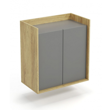MOBIUS 2D szekrény, természetes/szürke