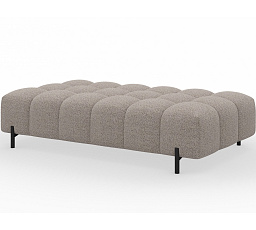 Ferivo steppelt puff lábakon, bézs bouclé Royal 04 137x37