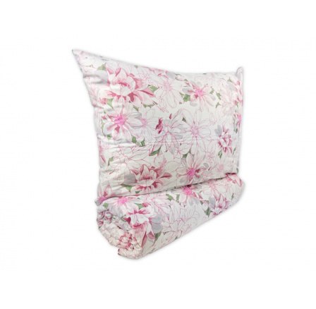 Prodloužené povlečení Satén 140x220, 70x90cm Floreta