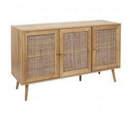 Háromajtós Bali komód természetes