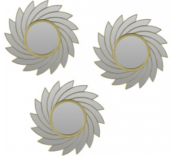 Rowley 3 darabos tükörkészlet arany