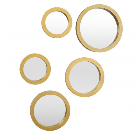 5 darabos Gilded kerek arany tükör szett