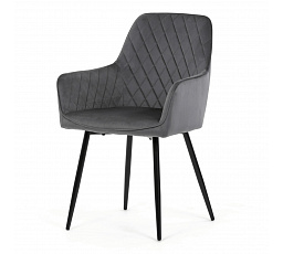 Jídelní židle, šedá, sametová látka, DCH-215 GREY4