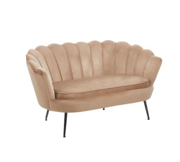 Sofa SF1-FXJG bársonyos cappuccino, fekete lábakkal