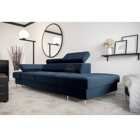 SOFA GALAXY II SZEZLONG 235 CM - Odcienie granatu , Szezlong po prawej - prawa strona