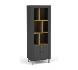 MOSSA MO4 polc, Whisky Tölgy/Fekete matt