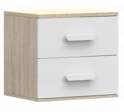 SMYK III éjjeliszekrény - 22, Sonoma Tölgy/Fehér/Fehér