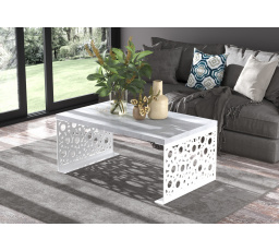 RINA dohányzóasztal 100x60 Fehér+Beton