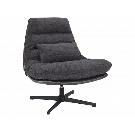 FELICIA RAVEN Fotel, Sötétszürke 18/Fekete Ökobőr 244