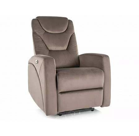 Összecsukható fotel KRONOS, VELVET Cappuccino Bluvel 38