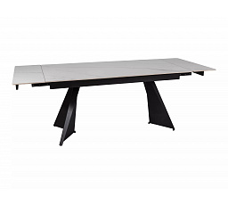 LACONI étkezőasztal, Fehér márvány hatás/Fekete